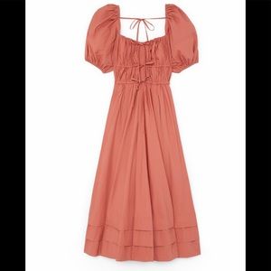 ULLA JOHNSON Palma Short Sleeve Dress in Aragon- Size 0 NWT